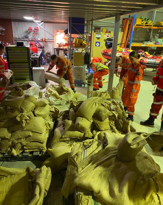 30 tonne of sand was distributed in the region. Picture: SES Wingecarribee Unit Facebook