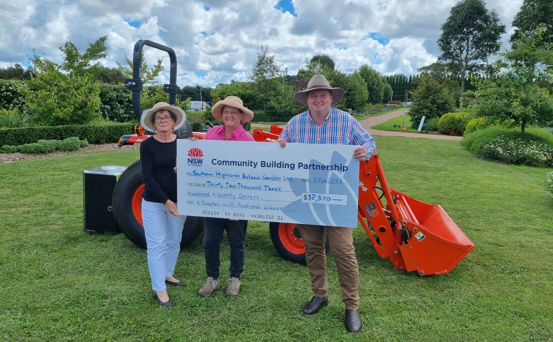 L to R: SHBG Director Lyn Collingridge, Chairman and CEO Charlotte Webb OAM and Wollondilly MP Nathaniel Smith. Picture: Dominic Unwin
