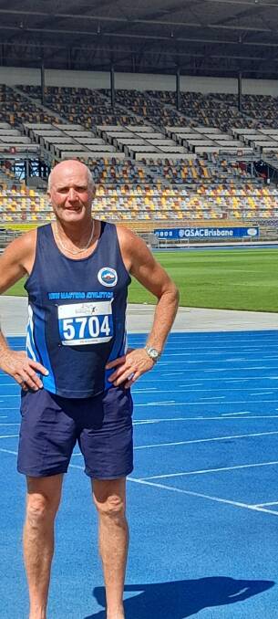 Senior BDSA recipient for April is Colin Clarson at the Australian Masters Athletics Championships. Photo: supplied