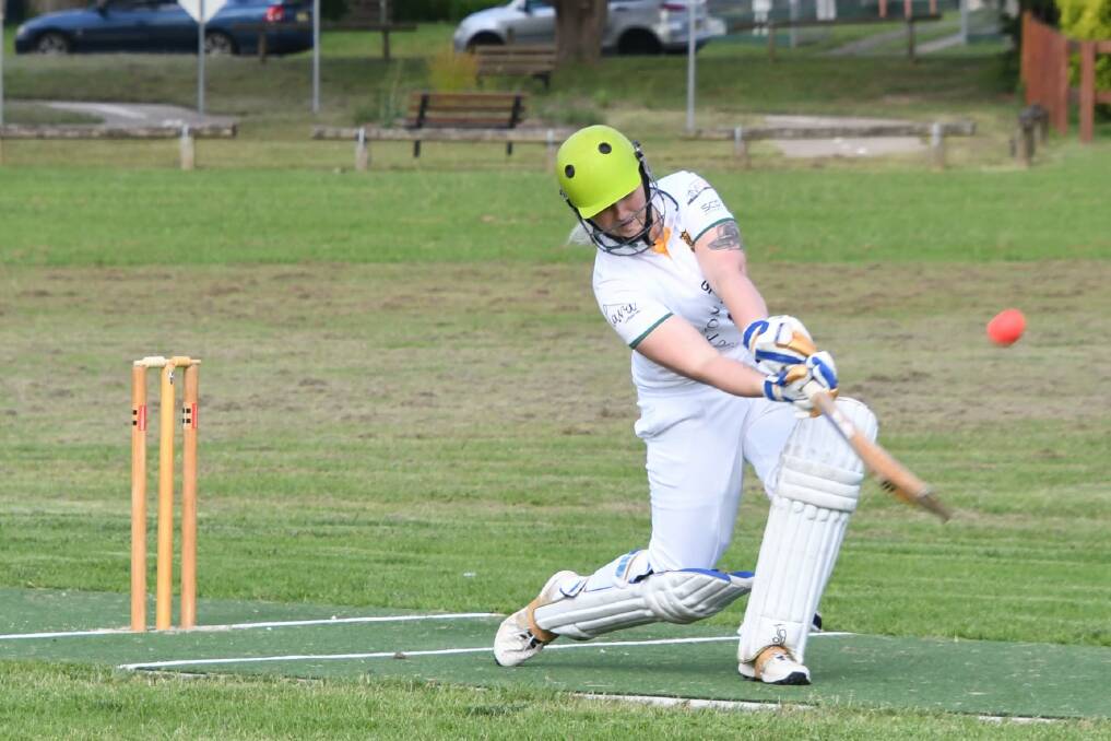 Shania Martin hits a six for Wingello in last years Tina Macpherson Cup. Picture: Phil
Benson (Phils Cricket Shots).