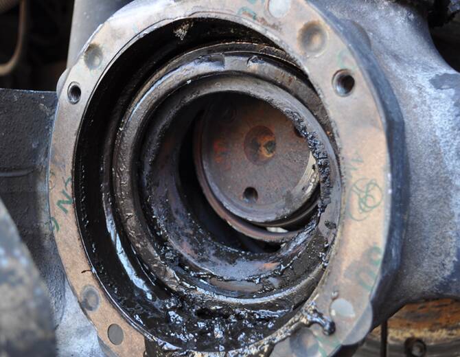 The damaged axle. Picture: supplied