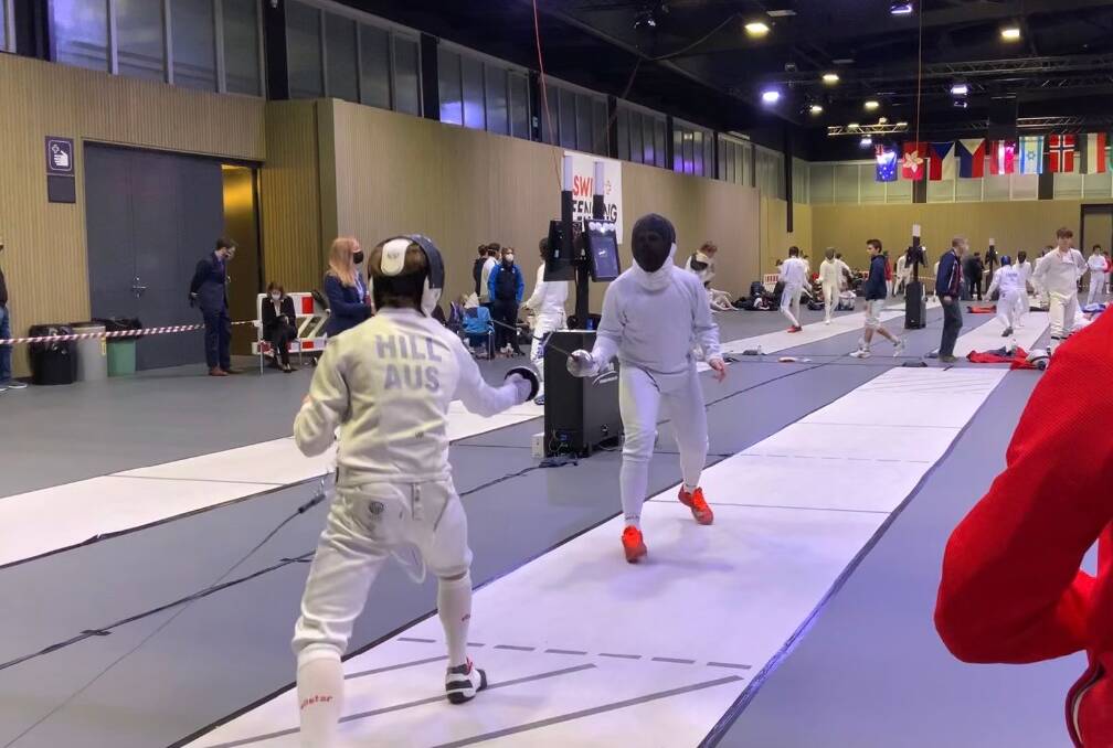 Alister Hill trains five times a week at the NSW Fencing Centre with the state squad, at the University of Technology Sydney. Photo: supplied