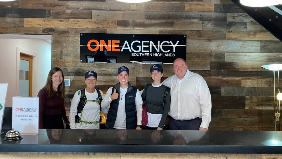 The team drops in to sponsor One Agency Southern Highlands. Picture: supplied