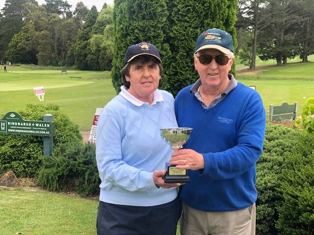 Jocelyn Mackay and Robert Wade, 2021 Mixed Foursomes Club Championship Winners. Picture: supplied