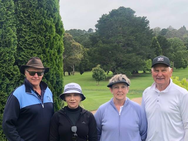 Members at the completion of their round from L to R: Peter Wheeler, Jodi Isedale, Sue Shallis and Graeme Millar. Picture: MVGC
