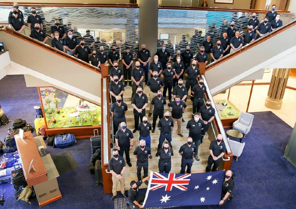 The delegation prepares to depart Sydney. Photo: NSW RFS