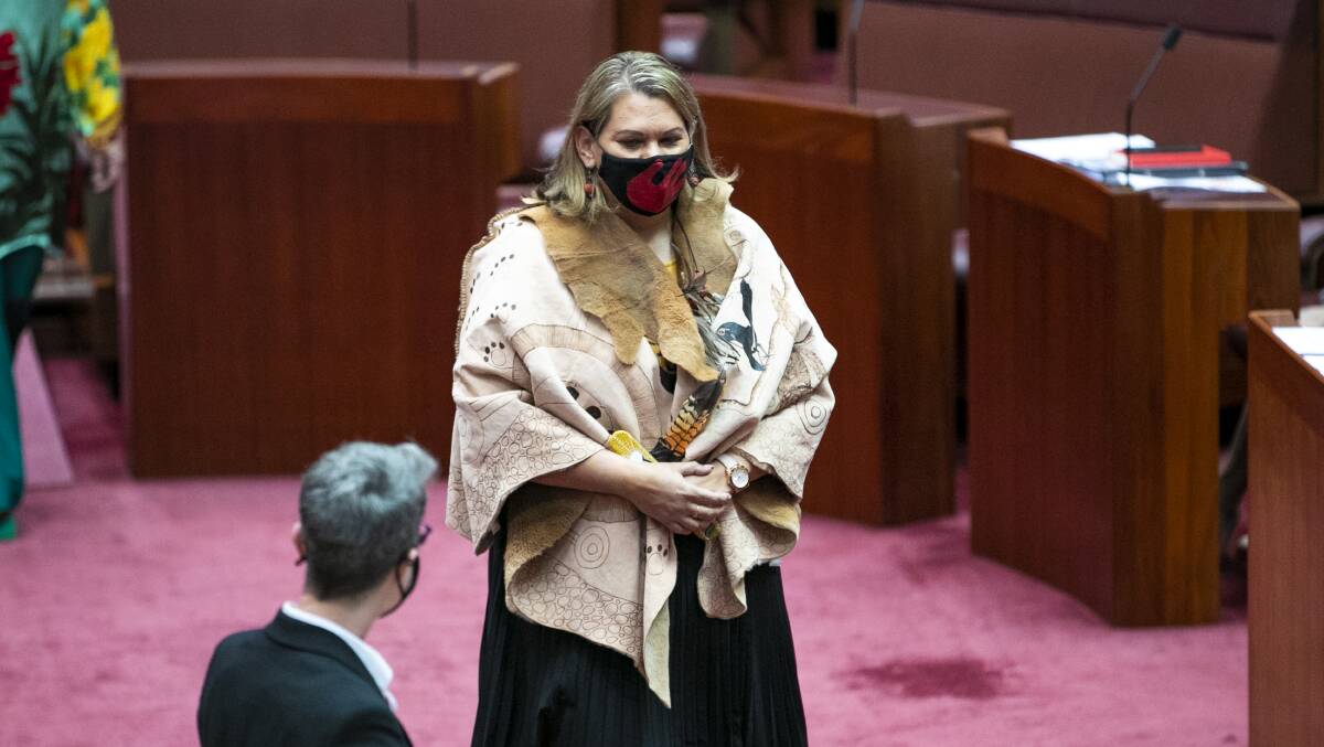 Greens senator Dorinda Cox has pushed for an inquiry into missing Indigenous women. Picture: Keegan Carroll 