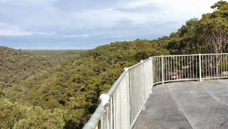Illawarra vista: O'Hares Creek lookout in Dharawal National Park offers views of Wollongong. Picture: National Parks & Wildlife Service/J Erskine