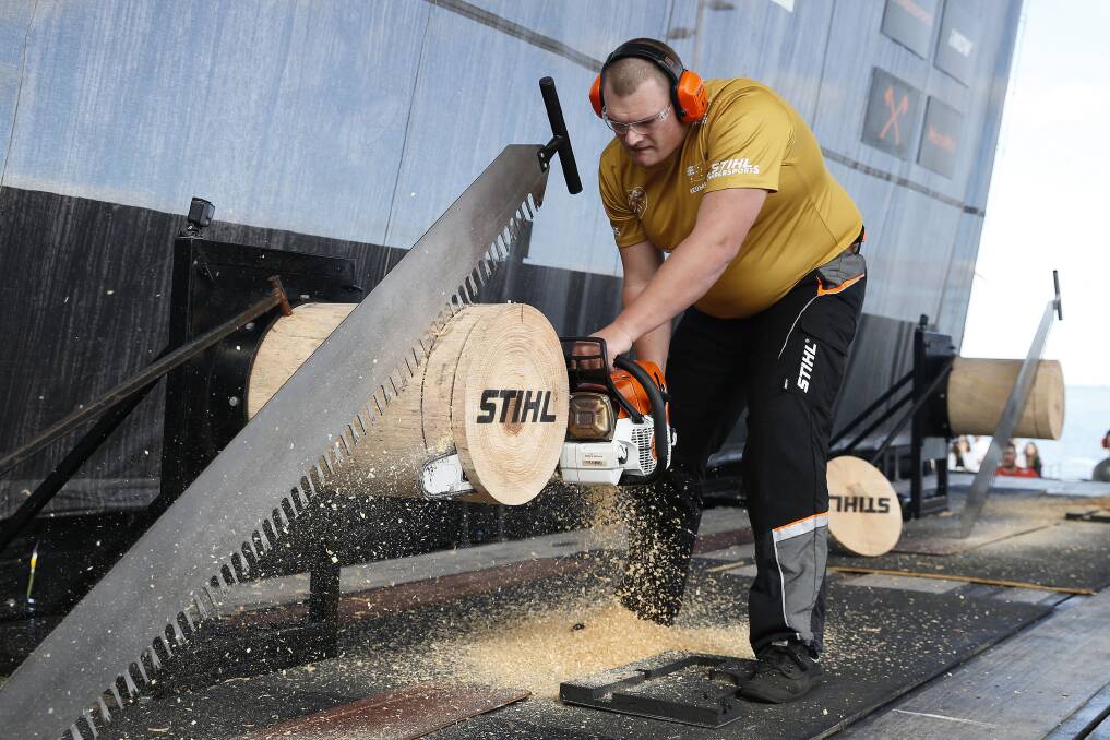 Colo Vale local David Reumer will compete in the Stihl Timbersports Australian Trophy Championship. Photo: Supplied