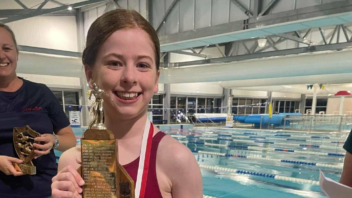 Winner of the overall point score award for the 2021-2022 season Minna Bowen. Photo: supplied (Moss Vale Swimming Club). 