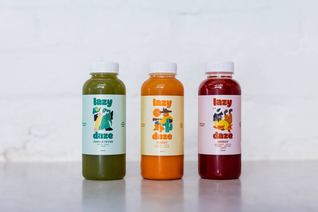 A look at the new 'Lazy Daze' juices. Picture supplied. 