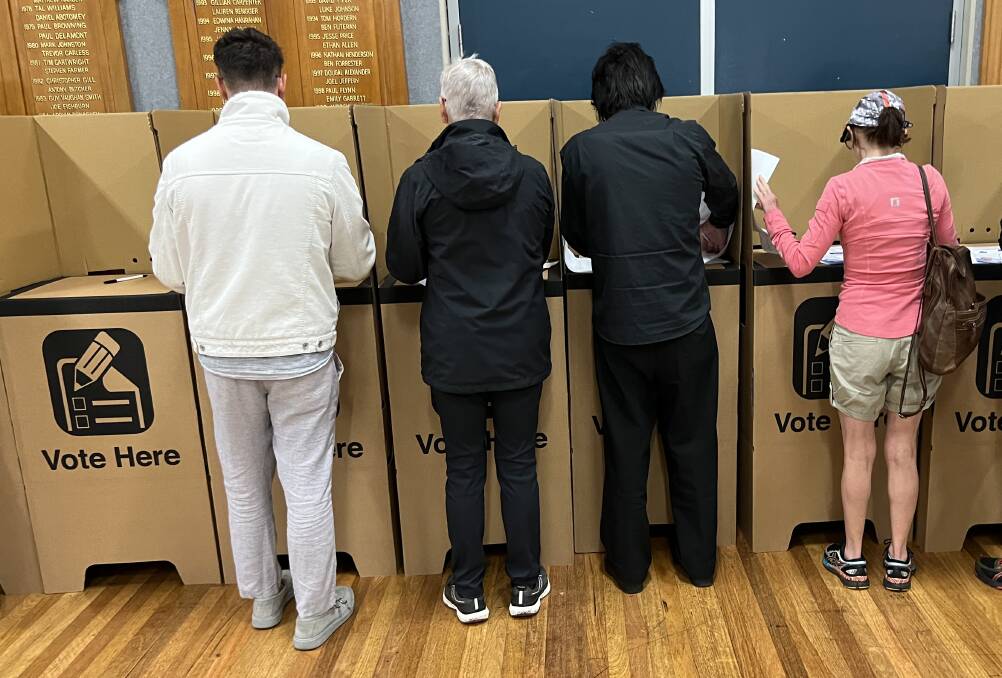 Voters at Bowral Public School in the seat of Wollondilly. Picture by Sally Foy.