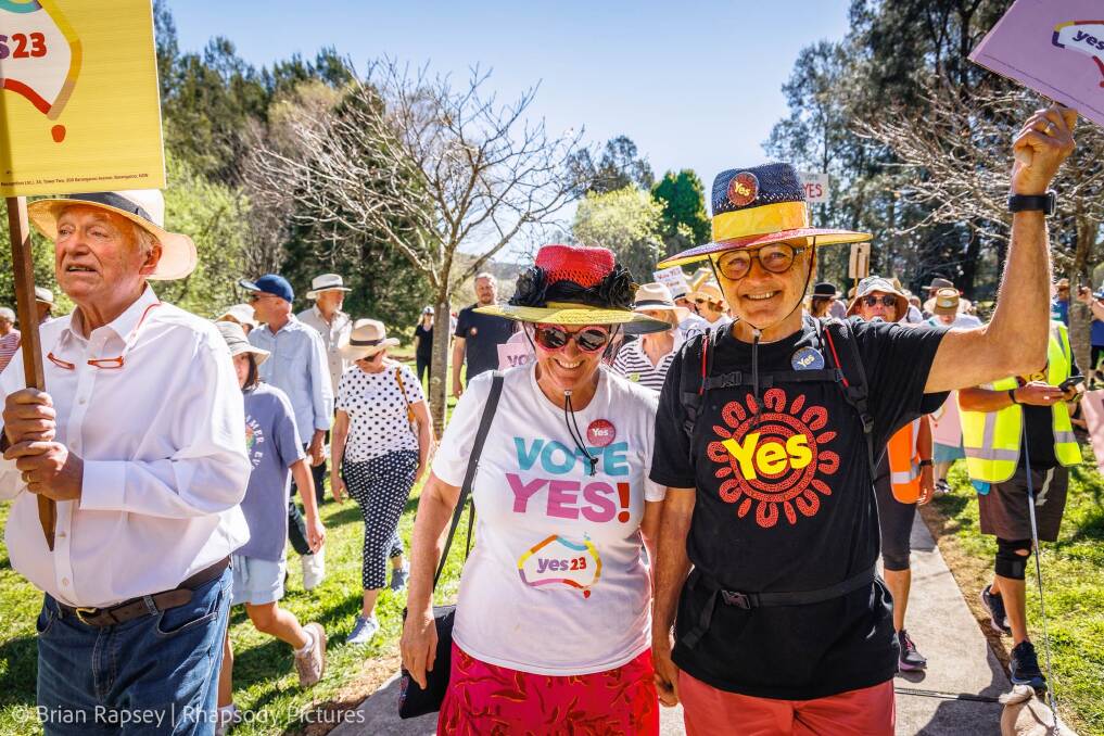 The crowd at Bowral's National Walk for Yes was diverse. Picture supplied.
