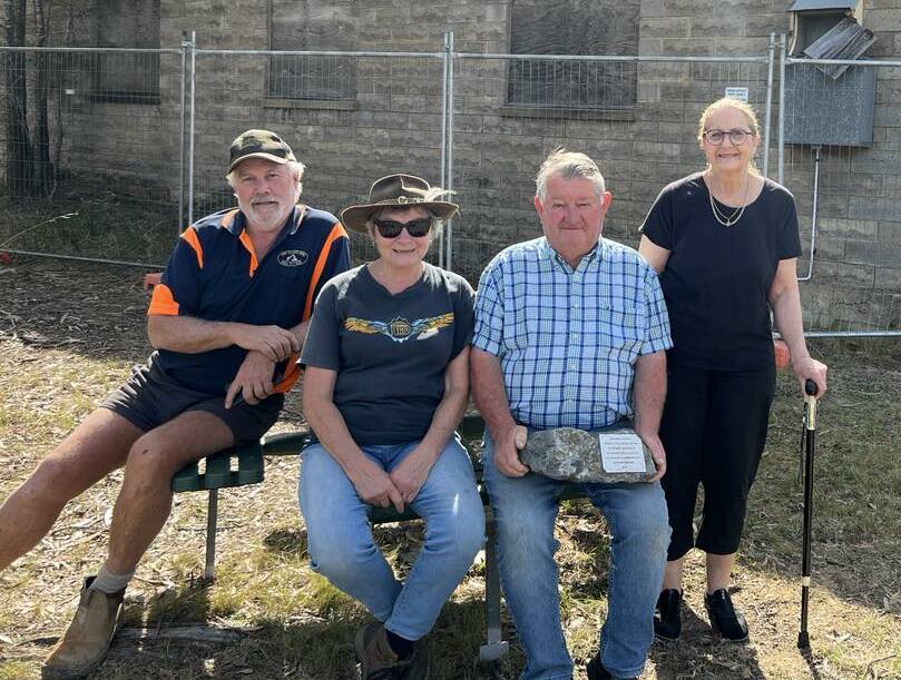 Medway Community Association members Steve Denford, president Bill Jones, Patti Jones and Lyn Johnson. The families of Mr Jones and Ms Johnson were involved in building the hall in the 1940s. Picture by Sally Foy.
