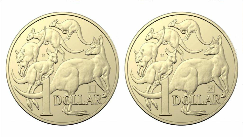 The Royal Australian Mint has launched a treasure hunt, releasing 3 million $1 coins marked with the letters A, U and S. Picture: ROYAL AUSTRALIAN MINT