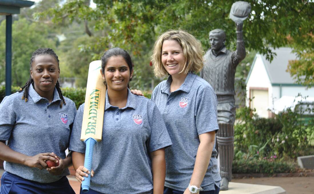 ALL SMILES: The women were treated to a tour of the Bradman Museum before their game.