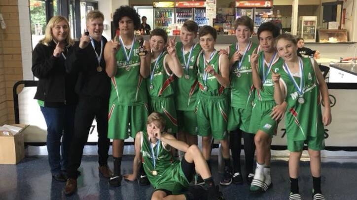 The under-14 boys beat Newcastle to win the division two title. Photos: supplied