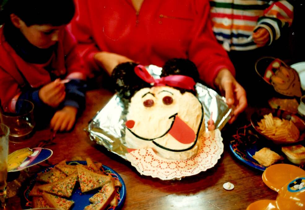 Minnie Mouse in 1989 for my fourth birthday - before the publishers lost the rights to use the Disney characters. 