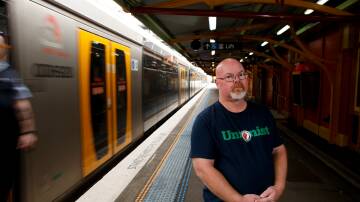 Slowdown: Wollongong train driver and Rail Tram and Bus Union delegate Rob Kennedy said this week's industrial campaign starts with a go-slow on Tuesday. The South Coast and other lines are expected to be heavily impacted this week. Picture: Anna Warr