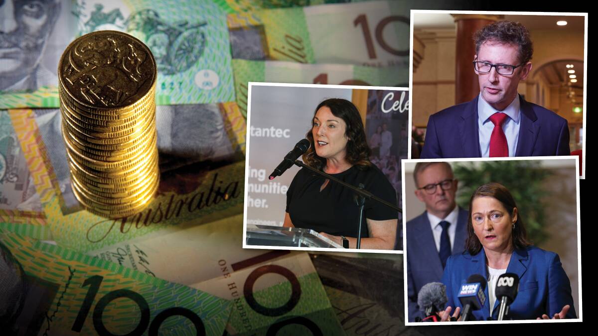 The Illawarra's three federal MPs (clockwise from top) Stephen Jones, Fiona Phillips and Alison Byrnes racked up a combined expenses bill of more than three-quarters of a million dollars - in just six months.