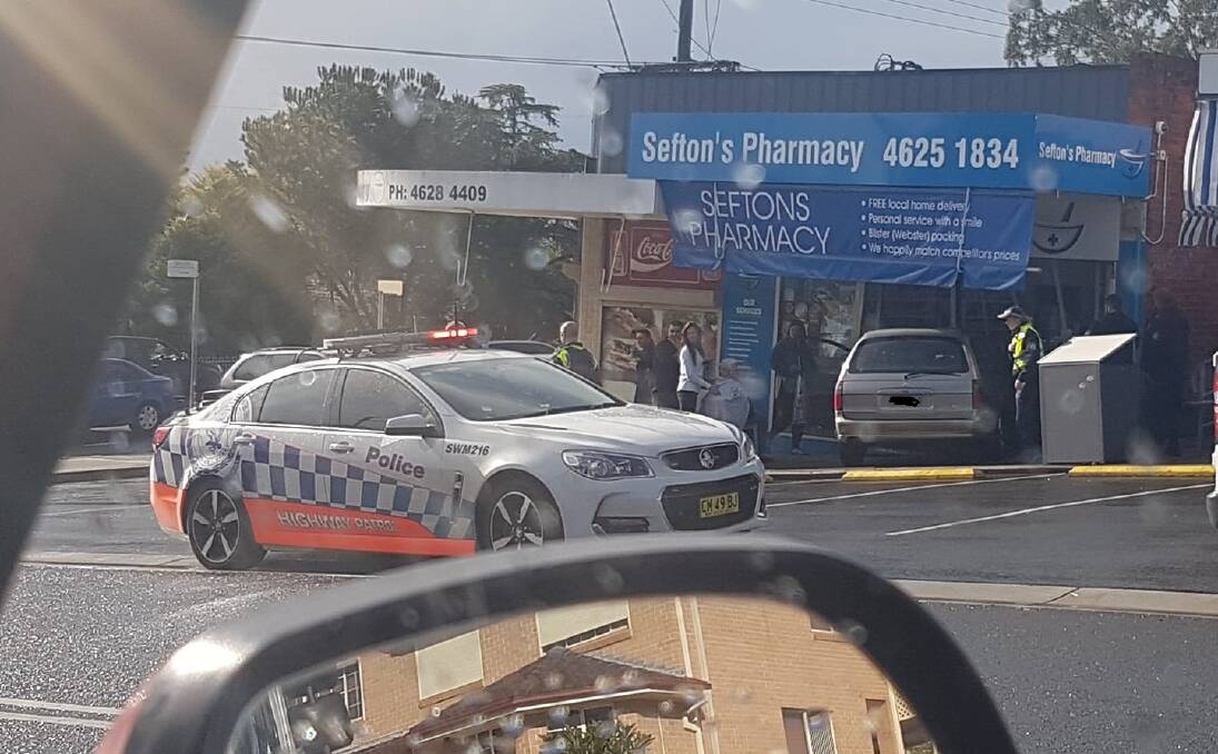 Chris Payne sent through this photo from the scene at Sefton's Pharmacy on Tuesday afternoon. Picture: Chris Payne