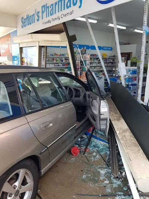 Alec Dougherty sent through this photo from the scene of the incident at Sefton's Pharmacy. Picture: Alec Dougherty