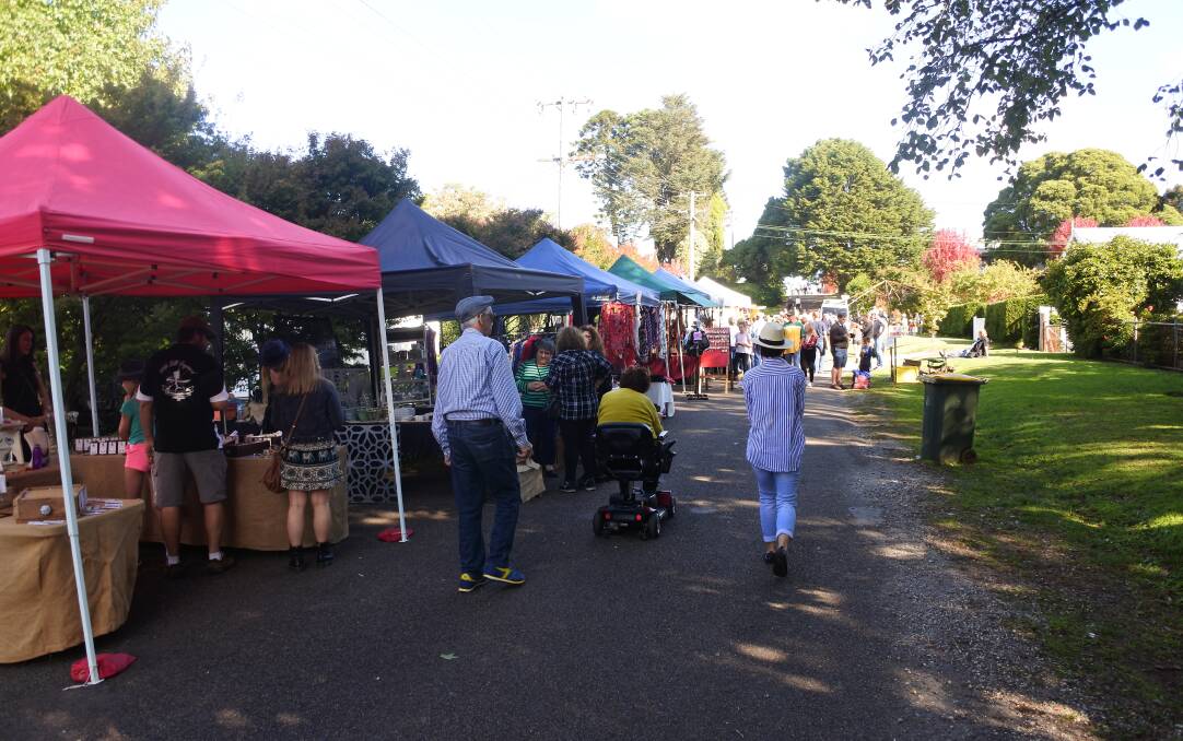 The Burrawang Easter markets in April this year. Photo: Claire Fenwicke. 