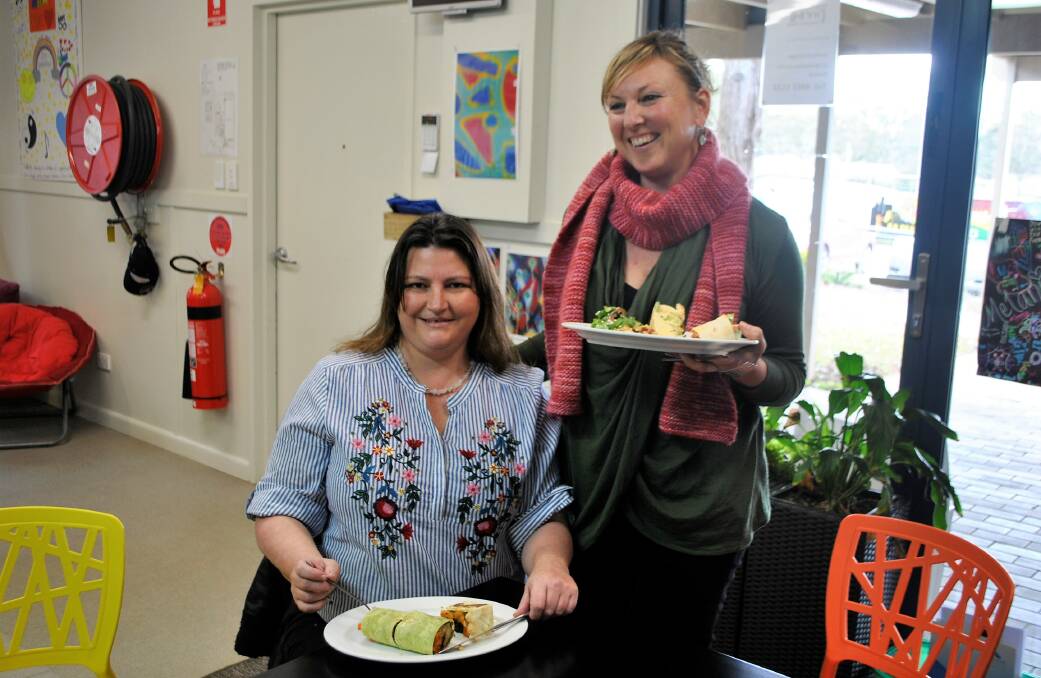 Participant Renee (left) of the Highlands Community Centres' My Life My Dreams program, with organiser Nicole Blaik (right). Photo: Charli Shield.