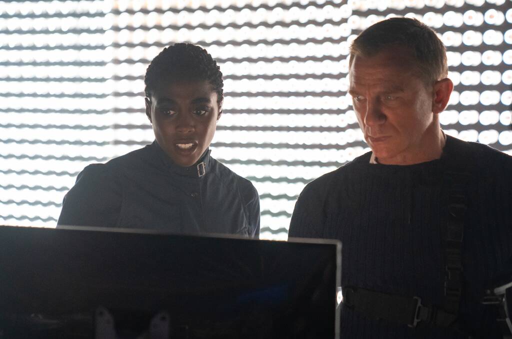 Lashana Lynch (Nomi) and James Bond (Daniel Craig) in No Time To Die. Picture: Supplied
