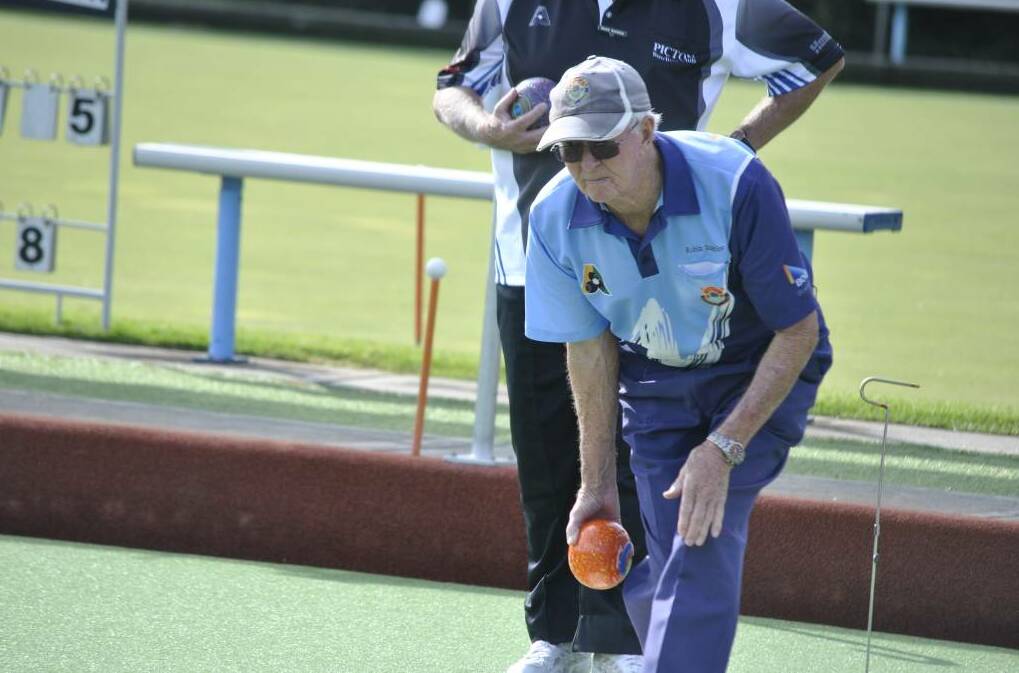 Robin Staples (pictured) and his teammate Harold Wall played out a draw at the Bowral Bowling Club. Photo: Matthew Welch.