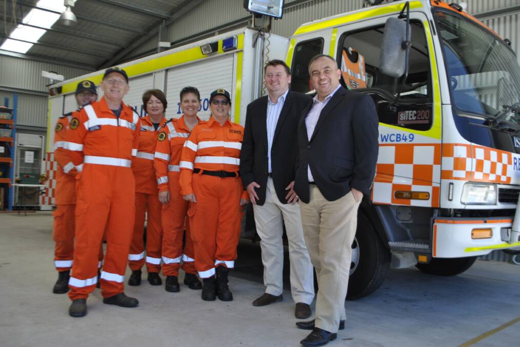 Nathaniel Smith and Jai Rowell with the Mittagong SES