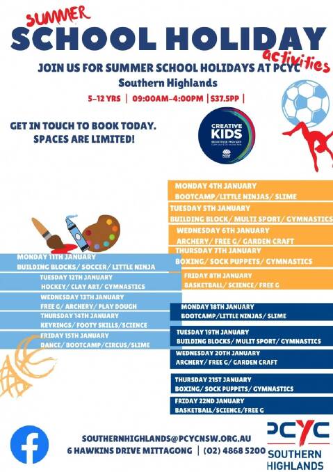 PCYC bringing the fun school holiday activities this Summer