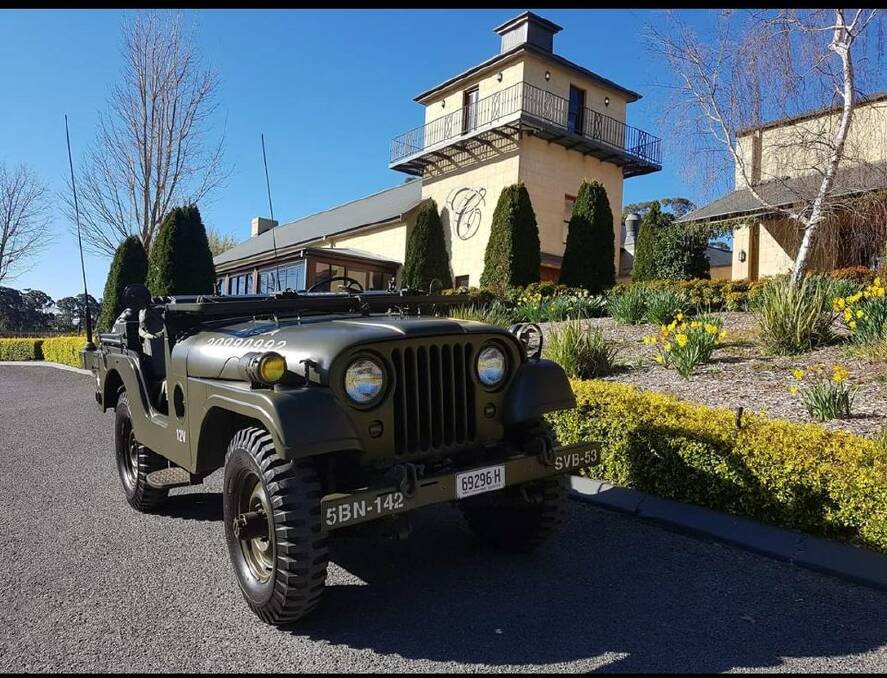 Take a military vehicle vineyard tour this weekend at Centennial Vineyards.