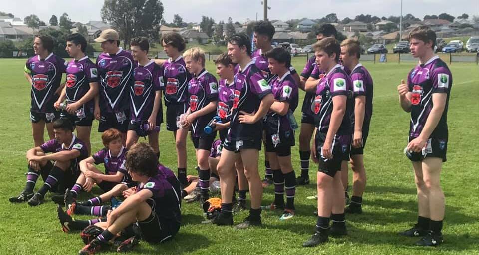 JUST SHORT: The Highland Storm under 14s had an excellent debut season, but fell short on grand final day. Photo: SHSJRLC.