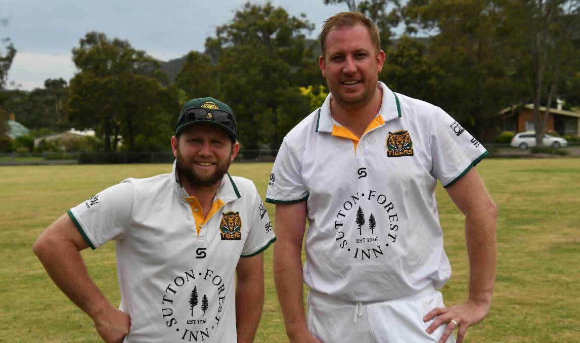 FIGHTING HARD: Wingello Tiger's Grant Pike and Dale Wellington have both scored a century each for their team. Photo: Phil Benson. 
