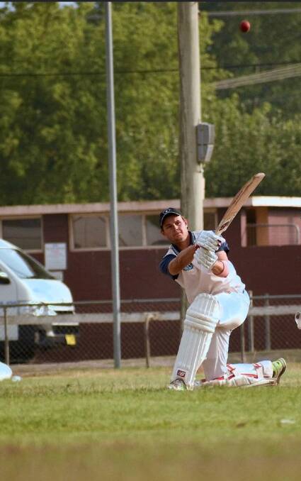 BOUNDARY HUNTER: Robertson Cricket Club's, Mitch Wright had an absolute belter of a game against Bowral. Photo: Supplied. 