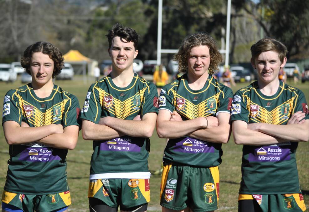 GROWING UP: Jasper Murphy, Liam Bayliss, Mathew Simpson and Nathan Hansen have played their last game for juniors after spending a decade with the club.