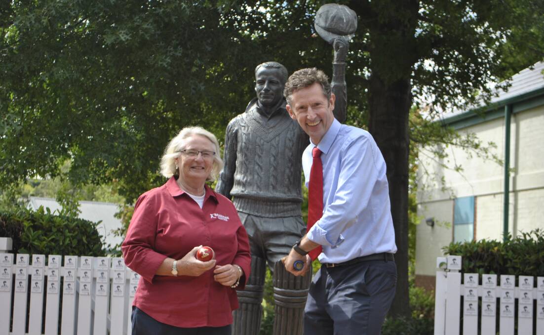 Executive director of the Bradman Foundation, Rina Hore, and Federal Member for Whitlam,​ Stephen Jones.