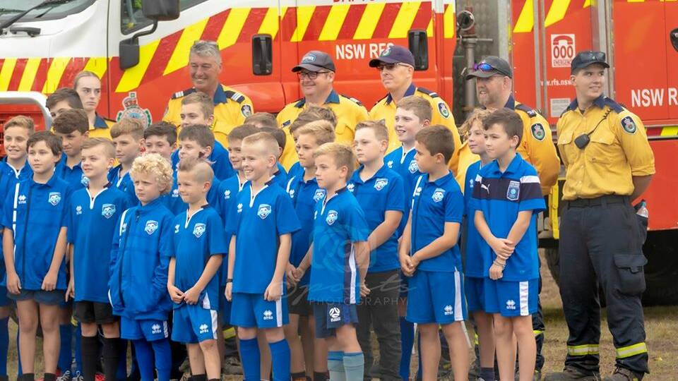Young football stars honoured at high profile sporting fundraiser for bushfires