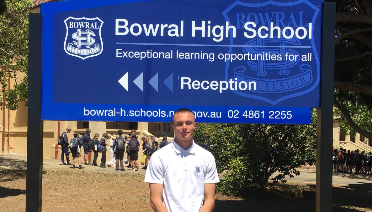 UNDEFEATED: Bowral High School's Sebastian Hernandez and his Australian Schoolboys' Football Team went undefeated throughout competition. Photo by Matt Welch.