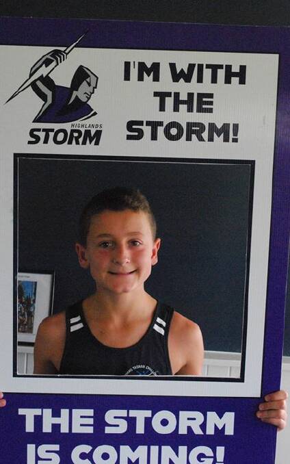 HE'S WITH THE STORM: Matty A can't wait to get onto the pitch in the Storm colours.