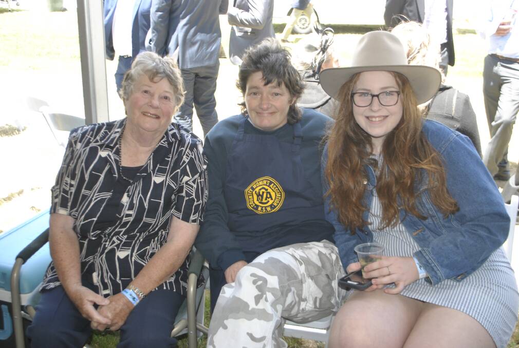 CWA's Rosie Parkinson with farmers Margaret and Angela Hughes