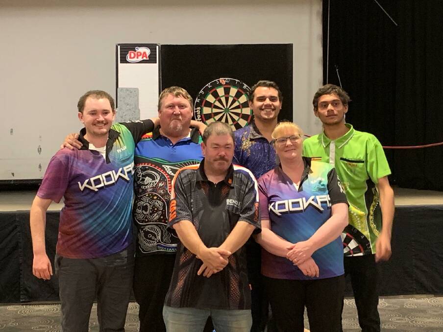 THE KOOKAS FLY STRAIGHT AND HIGH: Dylan Whitby. Evan Lane, Tremaine Gallagher, Jordan Gallagher Front row Paul Hill, Karen Tate all now champions.