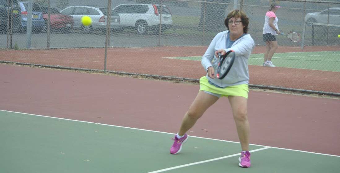 ACE COMP: In another week of slicing women's mid-week tennis action, the ladies of the court put on quite the display. Photo by Matt Welch. 