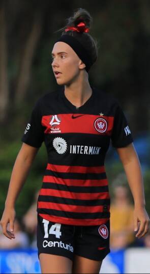 SIGNED, SEALED, DELIVERED: Former Southern Highland football player, Chloe Middleton has resigned with the Western Sydney Wanderers for the 2020-21 season. Photo: Supplied. 