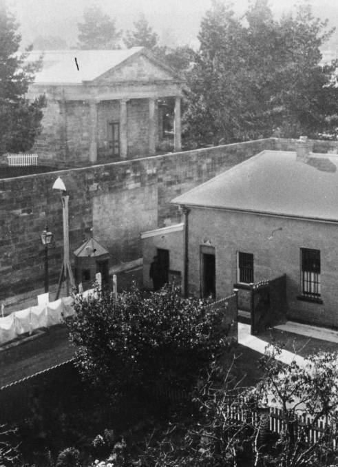 LAW UPHELD: At Berrima, looking across to the historic Court House from within the gaol, c1930s. Photos: BDH&FHS