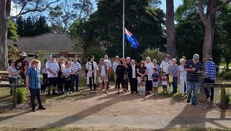 About 40 people gathered for a special service at Yerrinbool on Anzac Day.