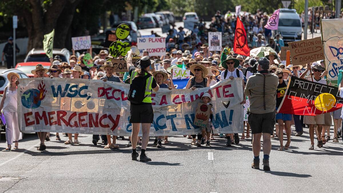 Residents rally for council to recognise a climate emergency ahead of the decision in mid February. Photo supplied