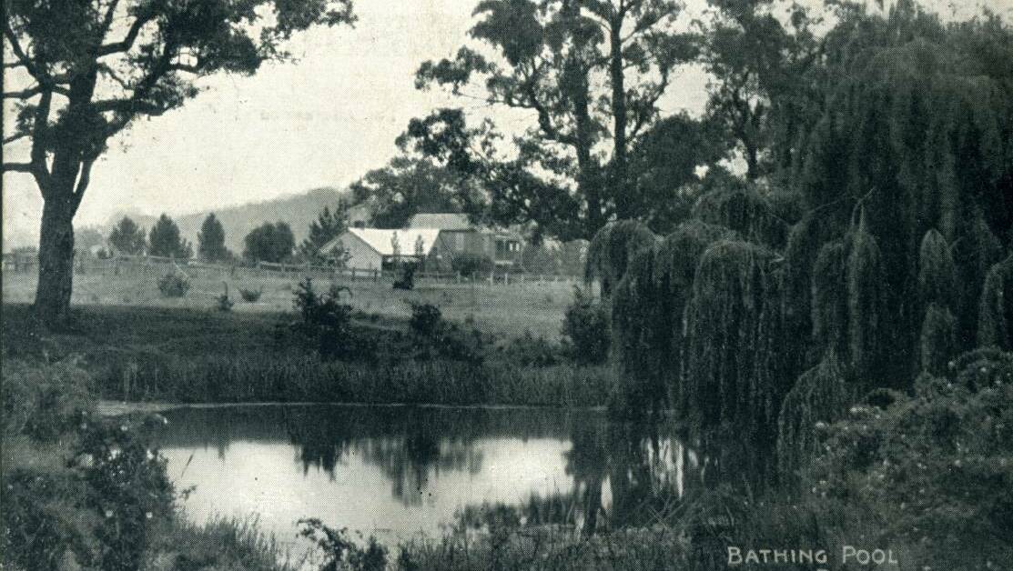 BATHING POOL: A postcard showing tranquil setting on rivulet near Bowral, c1900. Photos: BDH&FHS