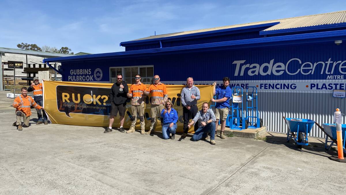The Gubbins Pulbrook Mitre 10 team and supporters are keen to catch up for breakfast with Highlands tradies on RUOK Day. Photo supplied